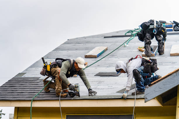 Professional Gutter Installation technician working in Bancroft, NE